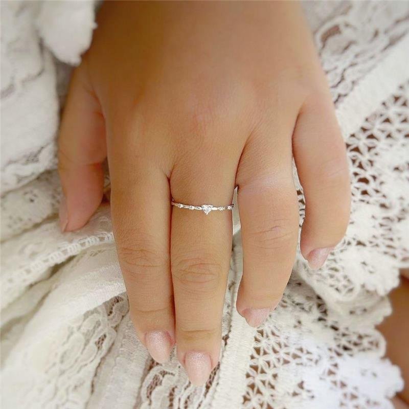 ANEL PRATA 925 SOLITÁRIO NOIVADO COM PEDRA LATERAIS