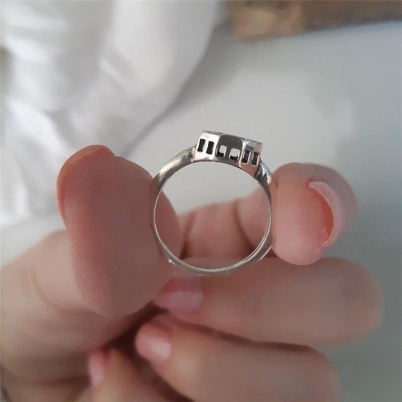 ANEL PRATA 925 SOLITÁRIO OCTÓGONO