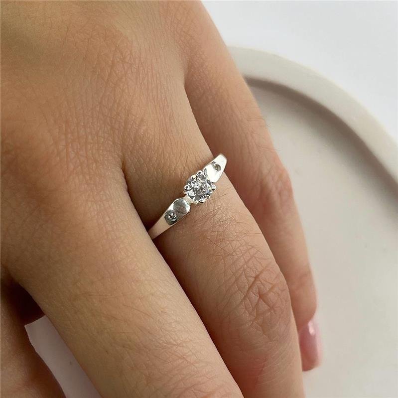 ANEL PRATA 925 SOLITÁRIO PONTO ZIRCONIA