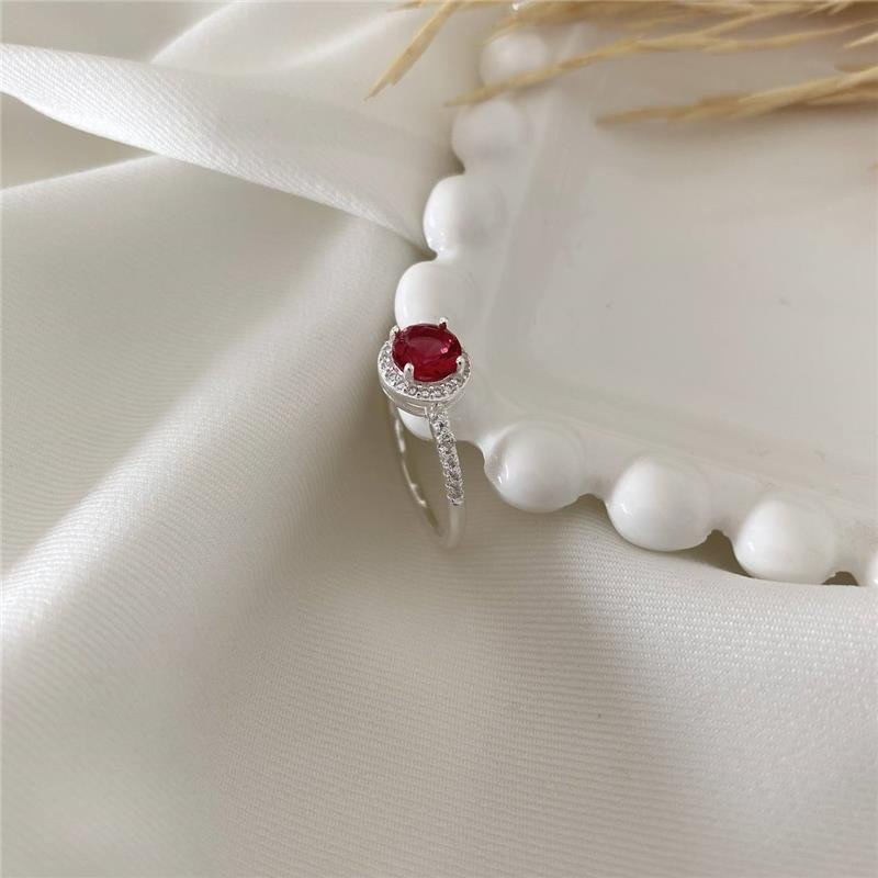 ANEL PRATA 925 SOLITÁRIO REDONDO COM PEDRA CORES