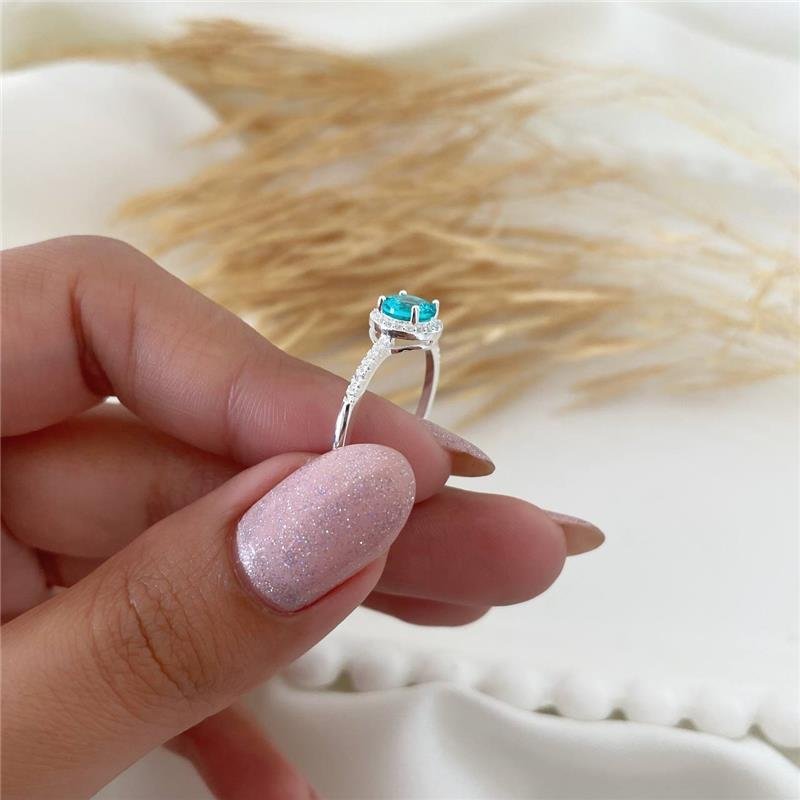 ANEL PRATA 925 SOLITÁRIO REDONDO COM PEDRA CORES