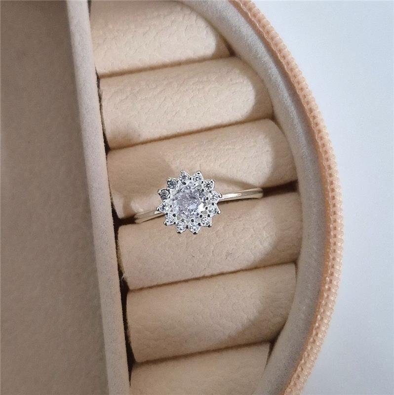 ANEL PRATA 925 SOLITÁRIO SOL ZIRCONIA