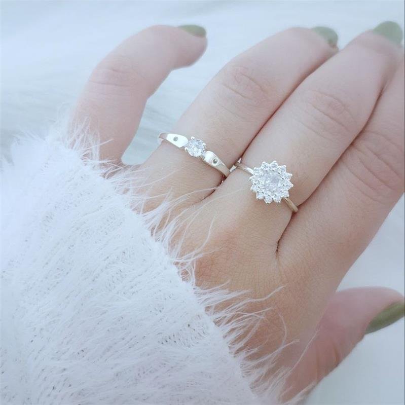 ANEL PRATA 925 SOLITÁRIO SOL ZIRCONIA