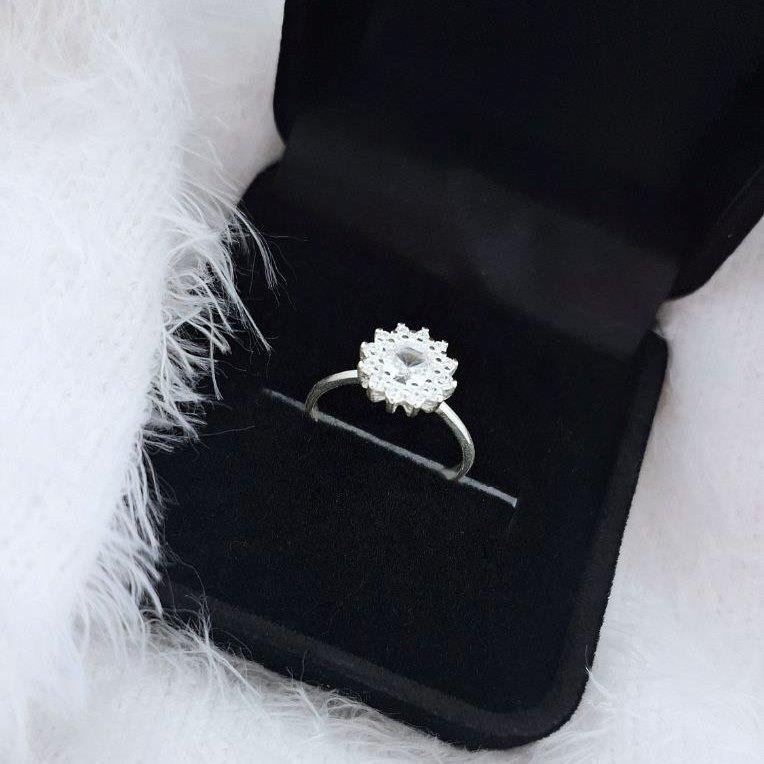 ANEL PRATA 925 SOLITÁRIO SOL ZIRCONIA