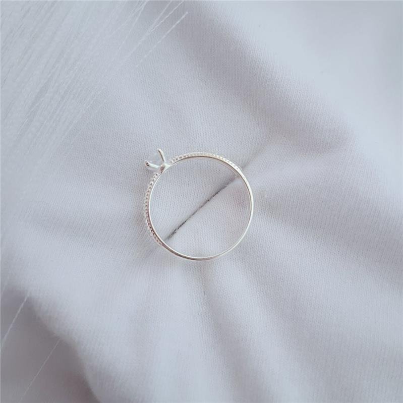 ANEL PRATA 925 SOLITÁRIO TRABALHADO LATERAL