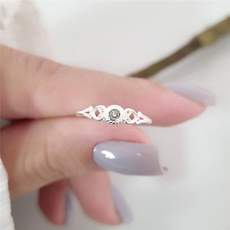 ANEL PRATA 925 SOLITÁRIO TRABALHADO PEDRA COLORIDA