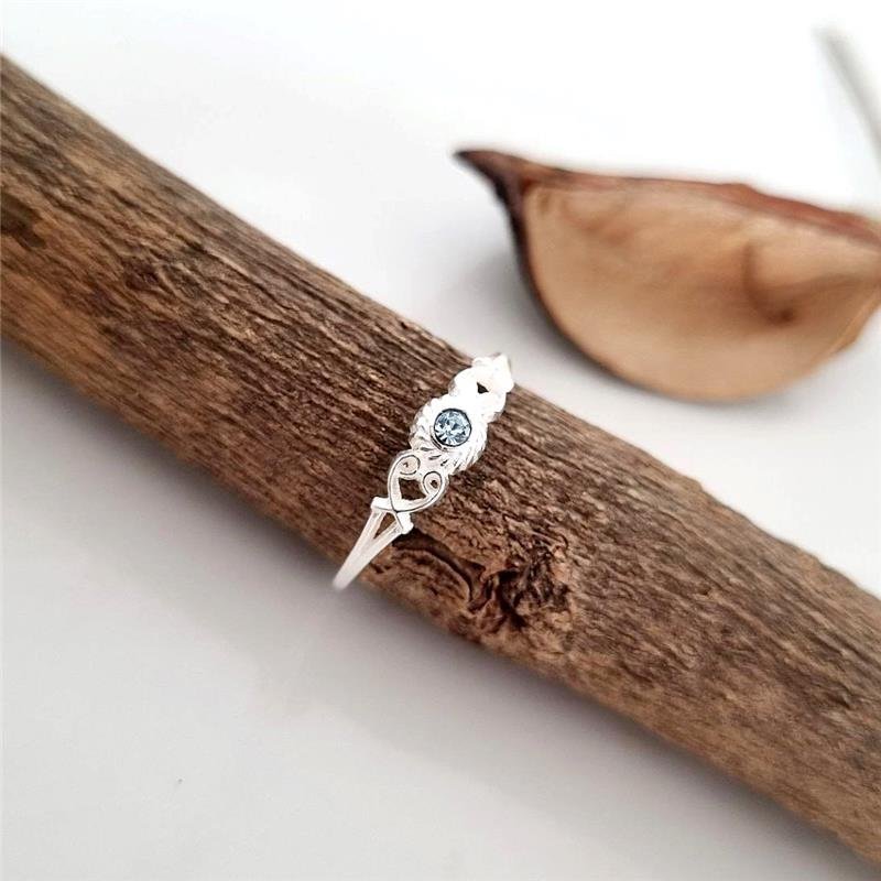 ANEL PRATA 925 SOLITÁRIO TRABALHADO PEDRA COLORIDA