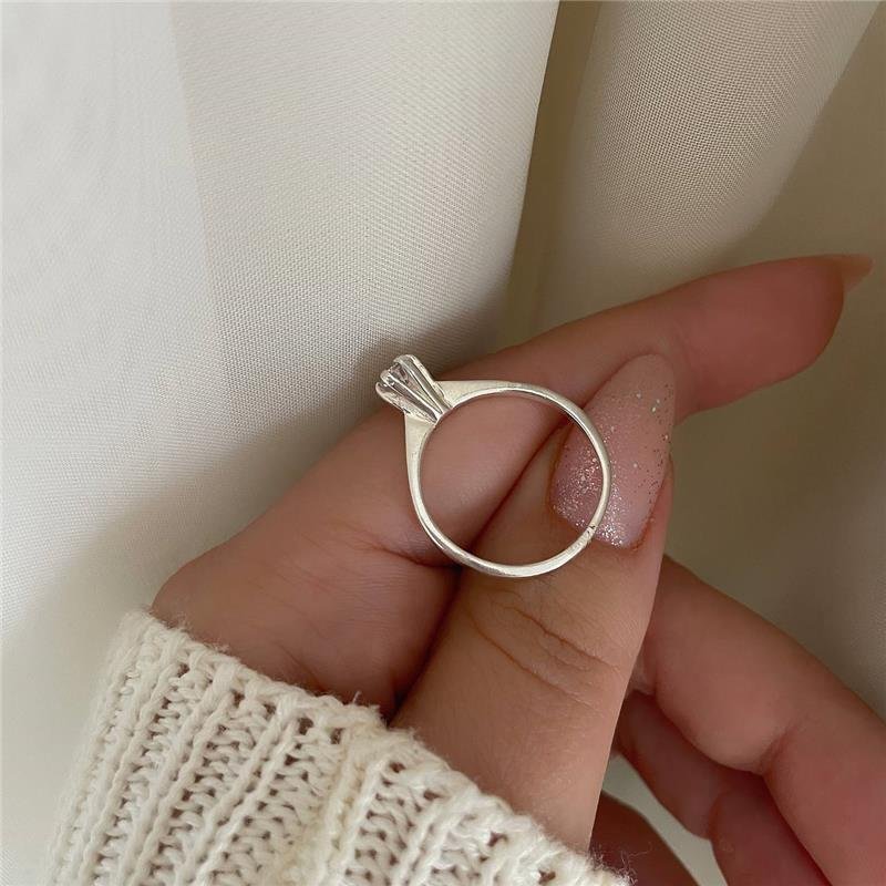 ANEL PRATA 925 SOLITÁRIO ZIRCÔNIA