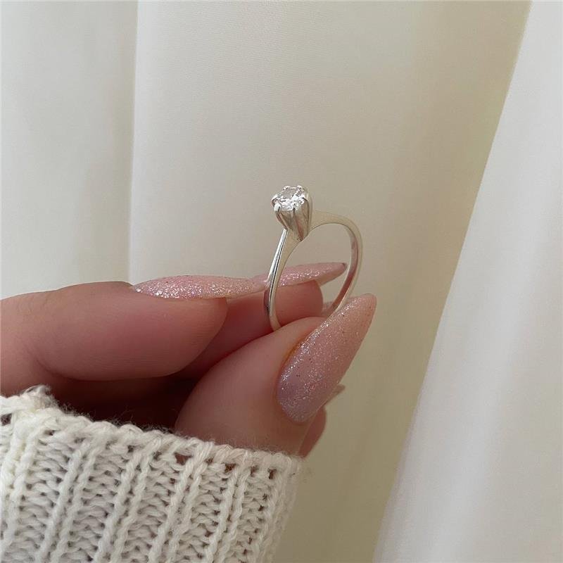 ANEL PRATA 925 SOLITÁRIO ZIRCÔNIA