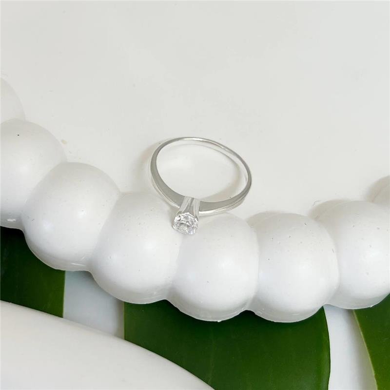 ANEL PRATA 925 SOLITÁRIO ZIRCÔNIA PEDRA ALTA