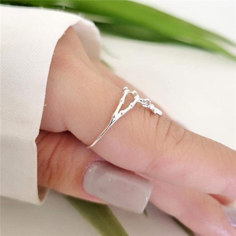 ANEL PRATA 925 TERÇO COM CRUZ PENDURADA