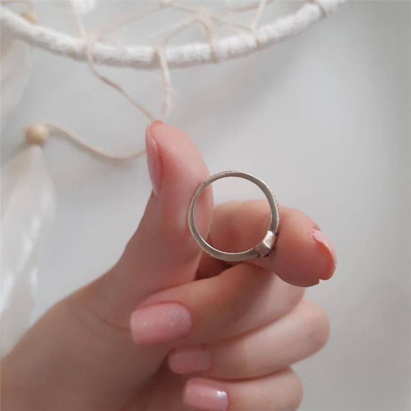 ANEL PRATA 925 TRIÂNGULO VAZADO COM ZIRCÔNIA