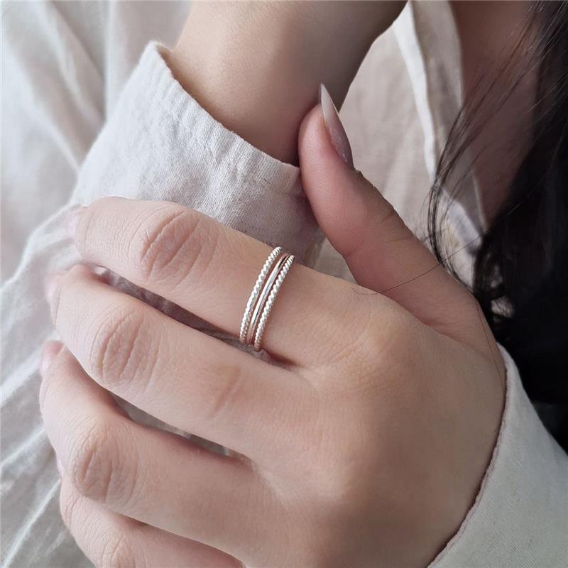 ANEL PRATA 925 TRIO DE ALIANCINHA