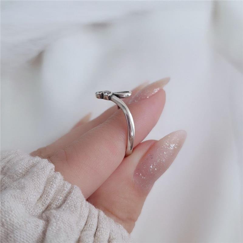 ANEL PRATA 925 'V' GOTA 3 ZIRCONIAS