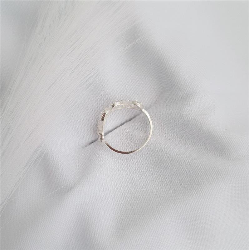 ANEL PRATA 925 ZIRCÔNIAS OVAIS