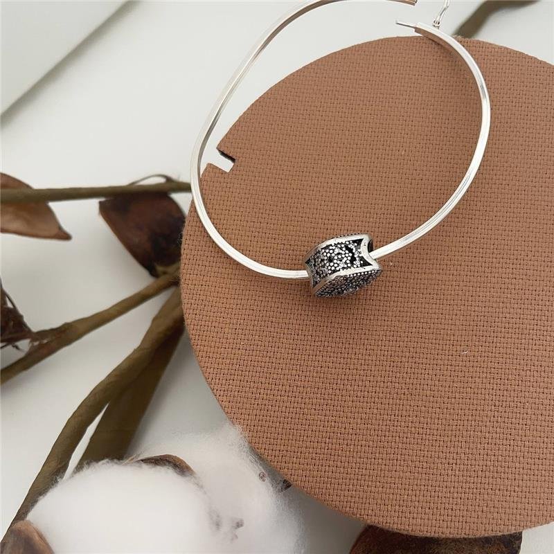 BERLOQUE 925 MURANO LOSÂNGO CRAVEJADO COM ZIRCÔNIA