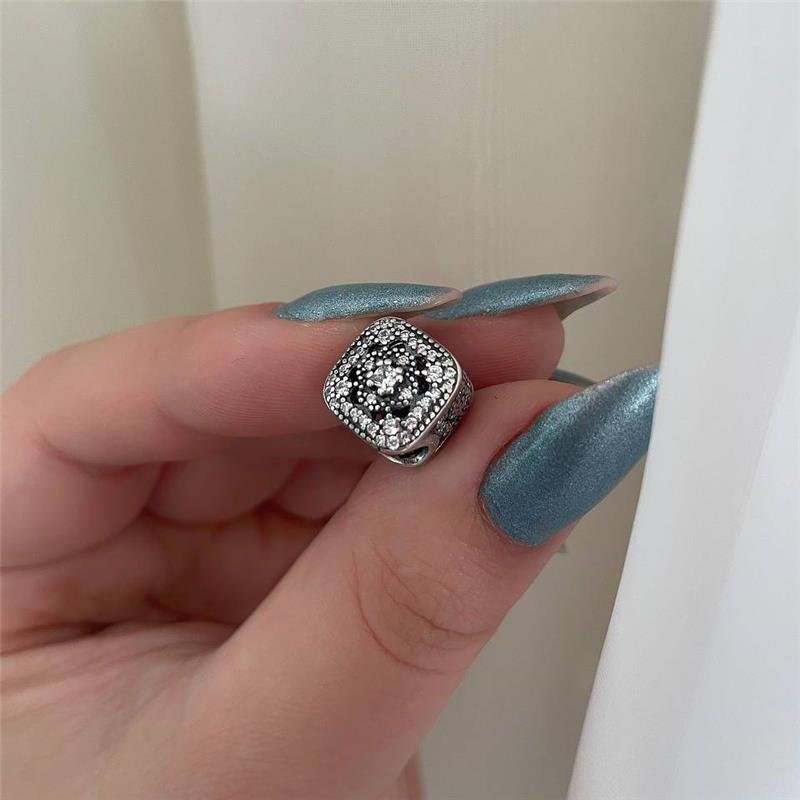 BERLOQUE 925 MURANO LOSÂNGO CRAVEJADO COM ZIRCÔNIA