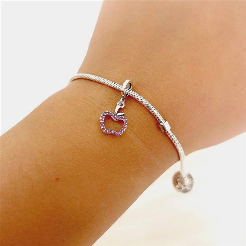 BERLOQUE PRATA 925 MAÇA VAZADA CRAVEJADA