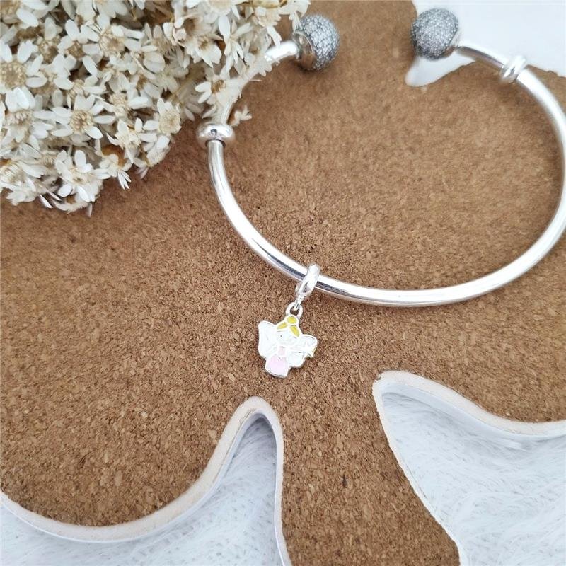 BERLOQUE PRATA 925 ANJINHO ROSA