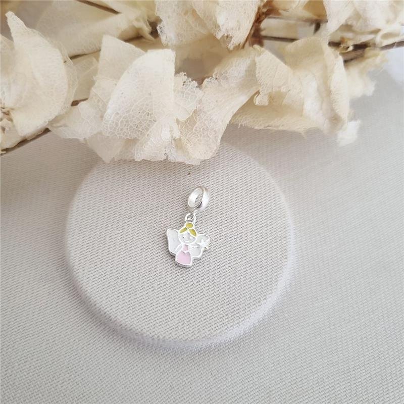 BERLOQUE PRATA 925 ANJINHO ROSA