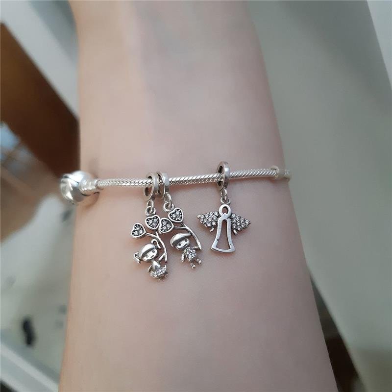 BERLOQUE PRATA 925 ANJO ASAS CRAVEJADO 