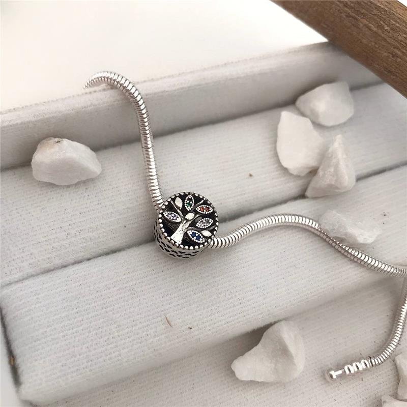BERLOQUE PRATA 925 ÁRVORE DA VIDA COLORIDA
