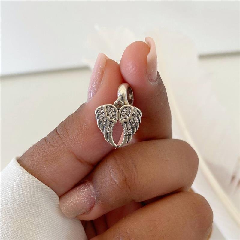 BERLOQUE PRATA 925 ASAS COM PEDRA