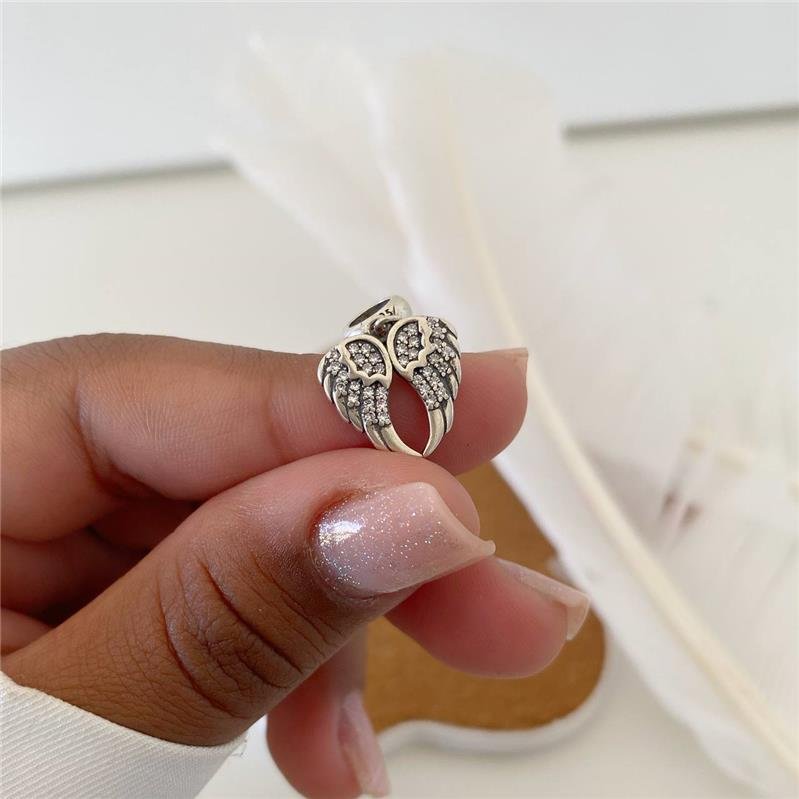 BERLOQUE PRATA 925 ASAS COM PEDRA