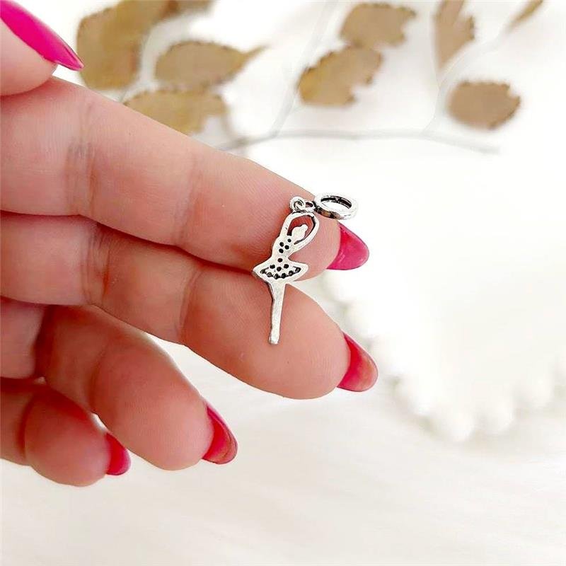 BERLOQUE PRATA 925 BAILARINA CRAVEJADO ZIRCÔNIA ROSA