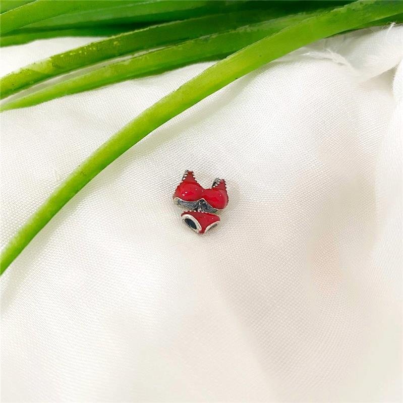 BERLOQUE PRATA 925 BIQUÍNI VERMELHO