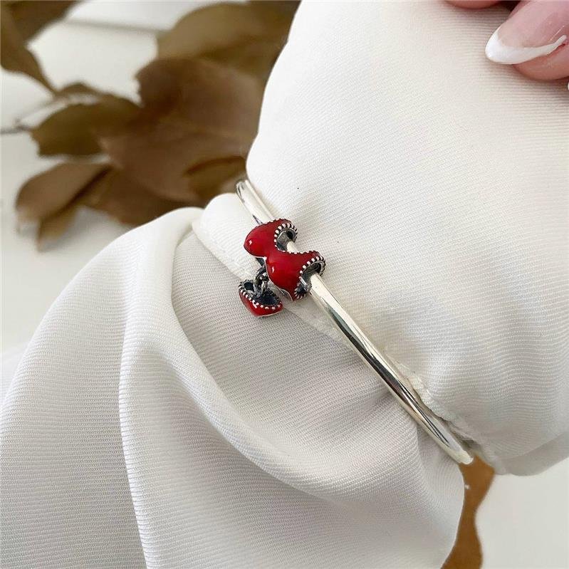 BERLOQUE PRATA 925 BIQUÍNI VERMELHO