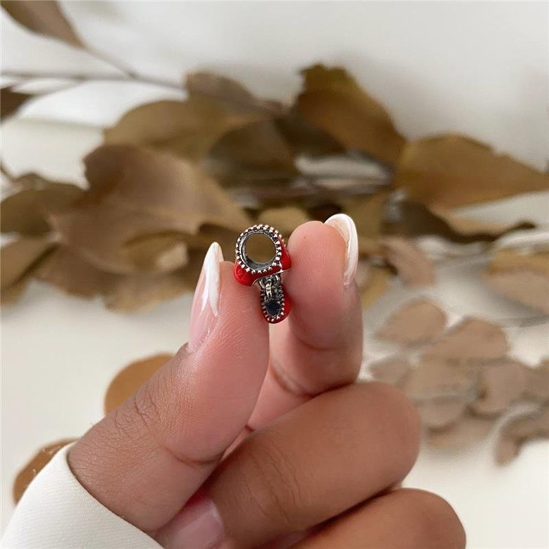 BERLOQUE PRATA 925 BIQUÍNI VERMELHO