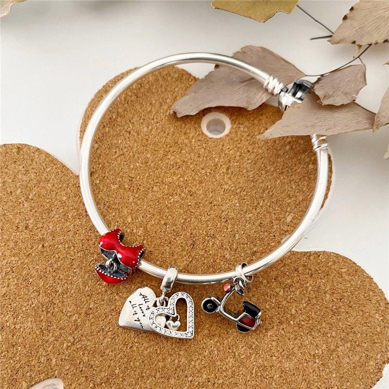 BERLOQUE PRATA 925 BIQUÍNI VERMELHO