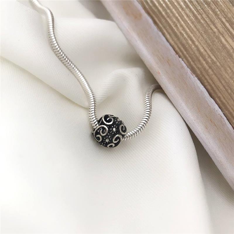 BERLOQUE PRATA 925 BOLA ARABESCOS FLORZINHA