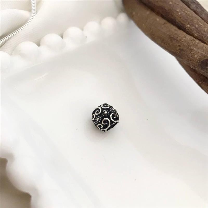 BERLOQUE PRATA 925 BOLA ARABESCOS FLORZINHA