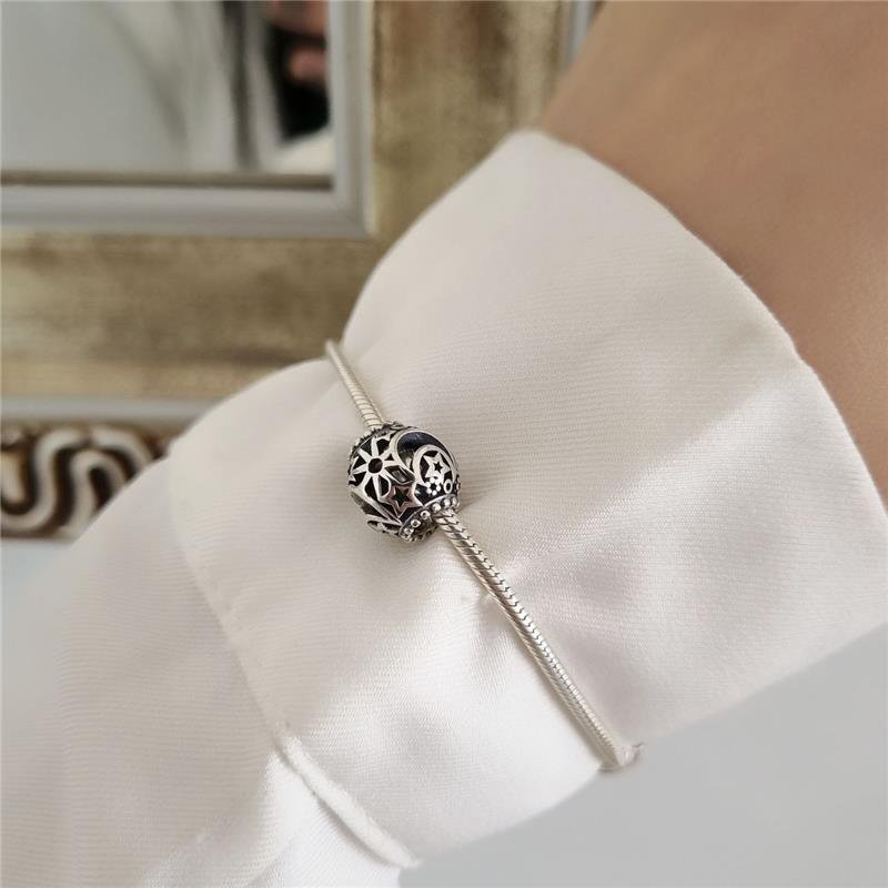 BERLOQUE PRATA 925 BOLA LUA ESTRELA SOL