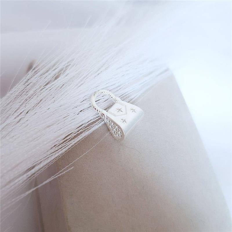 BERLOQUE PRATA 925 BOLSA CRAVEJADA MICROZIRCONIAS