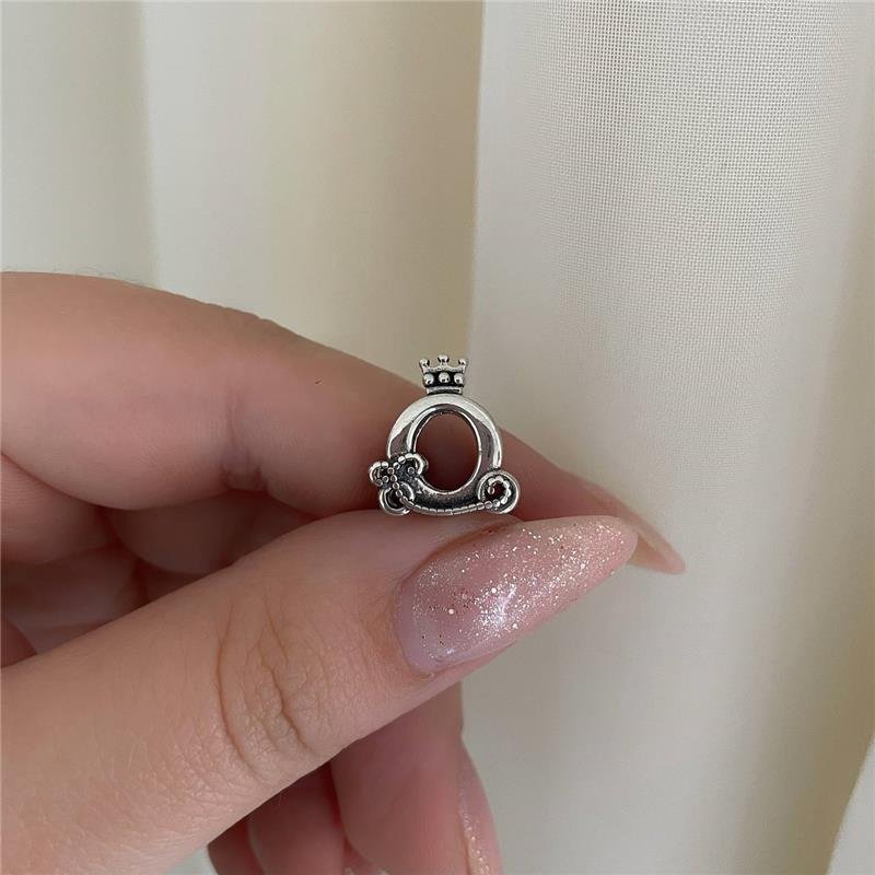 BERLOQUE PRATA 925 CARRUAGEM REDONDA COM COROA 