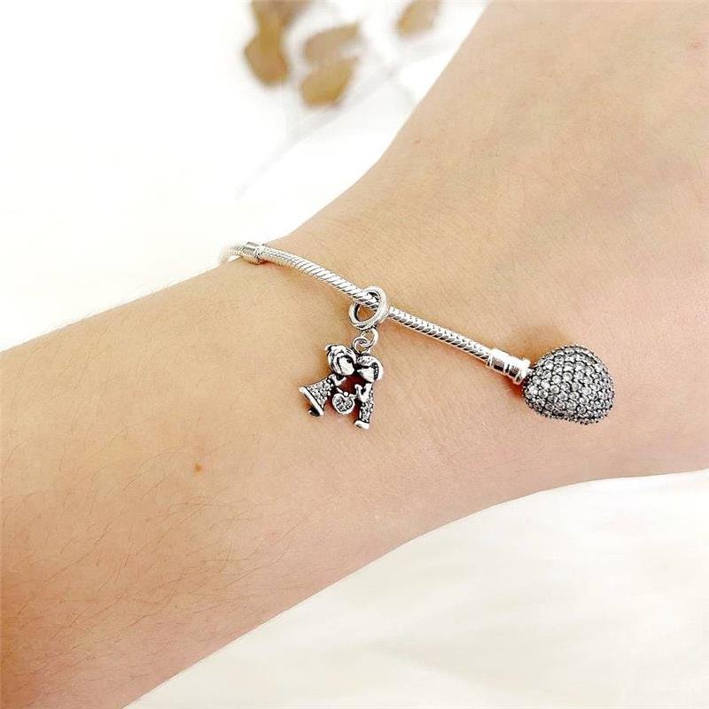 BERLOQUE PRATA 925 CASAL CORAÇÃO CRAVEJADO