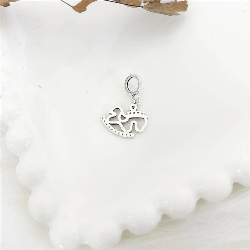 BERLOQUE PRATA 925 CAVALO COM BALANÇO CRAVEJADO