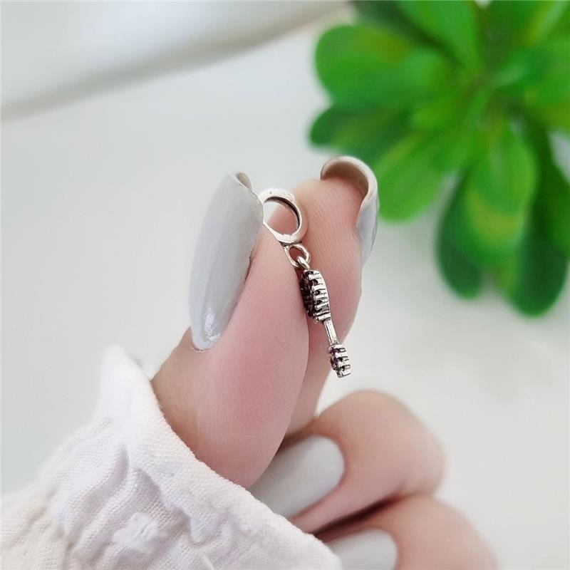 BERLOQUE PRATA 925 CHAVE CORAÇÃO PEDRA COLORIDAS