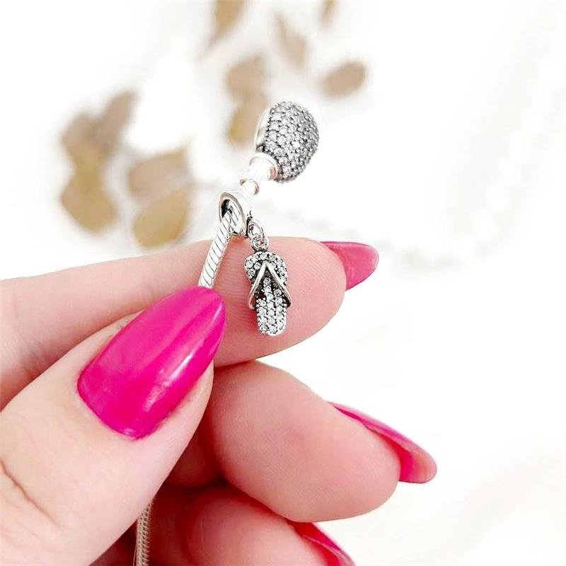 BERLOQUE PRATA 925 CHINELO CRAVEJADO