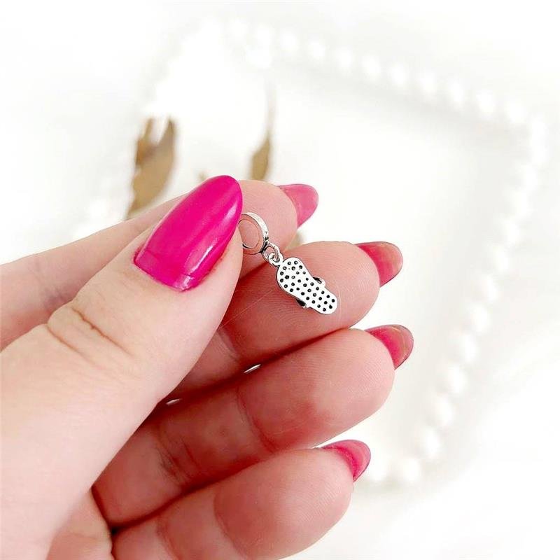 BERLOQUE PRATA 925 CHINELO CRAVEJADO