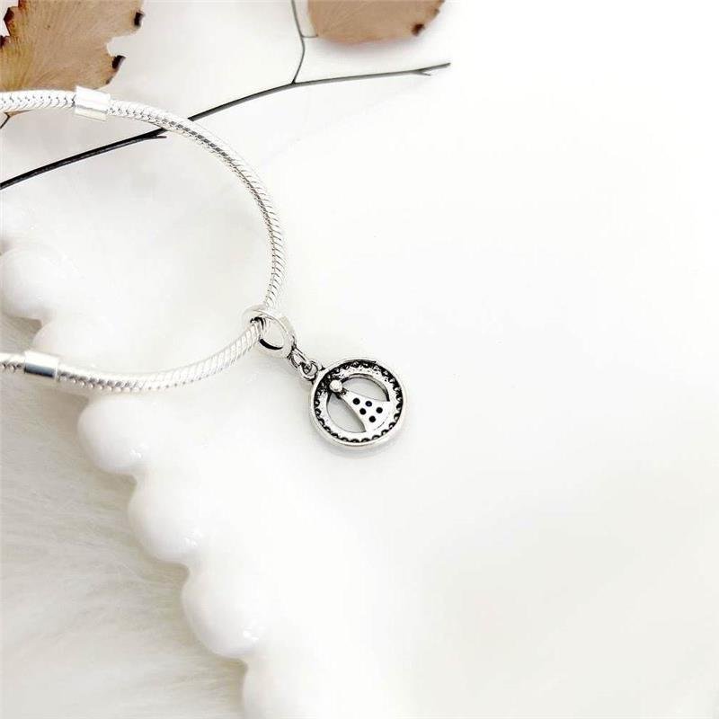 BERLOQUE PRATA 925 CÍRCULO NOSSA SENHORA CRAVEJADO