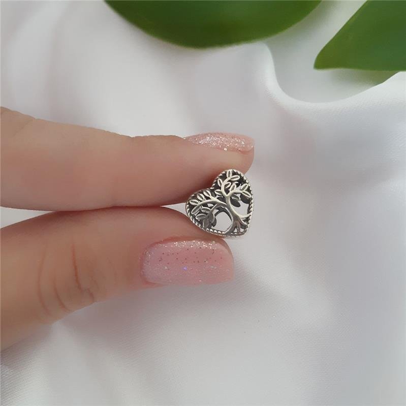 BERLOQUE PRATA 925 CORAÇÃO ÁRVORA DA VIDA