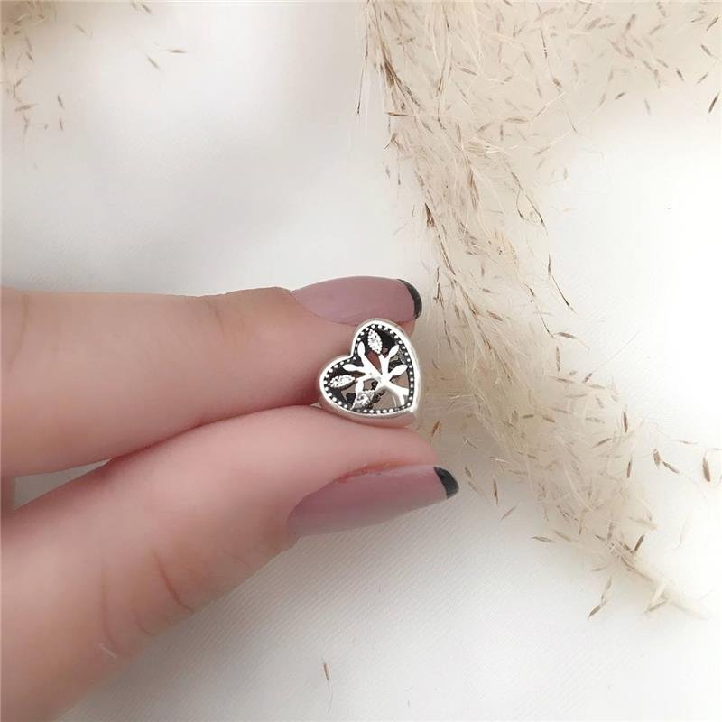 BERLOQUE PRATA 925 CORAÇÃO ÁRVORE FAMÍLIA