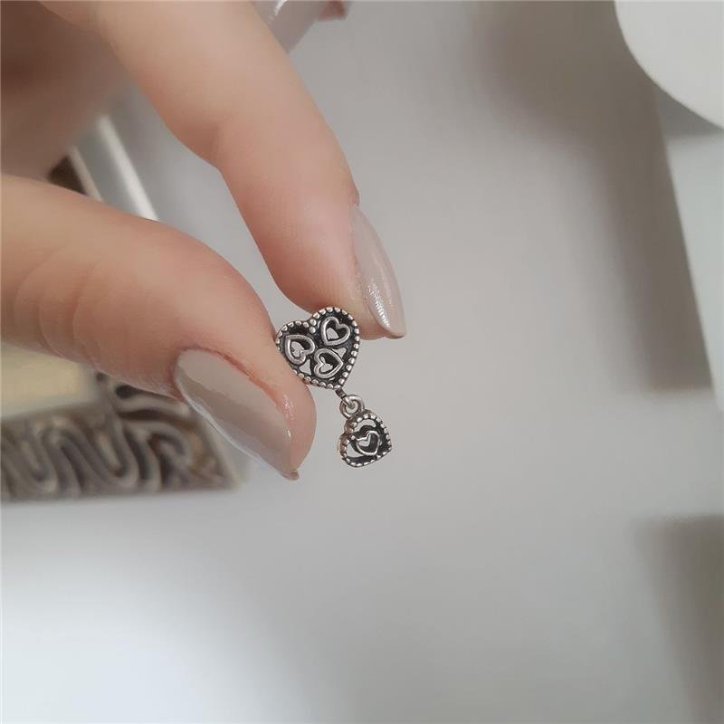 BERLOQUE PRATA 925 CORAÇÃO COM CORAÇÕES