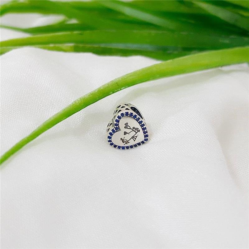 BERLOQUE PRATA 925 CORAÇÃO CRIANÇAS GANGORRA