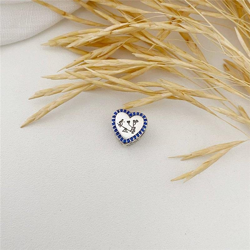 BERLOQUE PRATA 925 CORAÇÃO CRIANÇAS GANGORRA