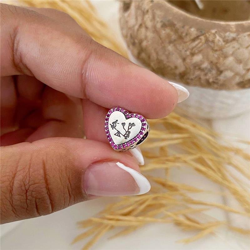 BERLOQUE PRATA 925 CORAÇÃO CRIANÇAS GANGORRA